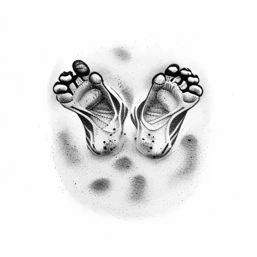 baby foot print tattoo design idea