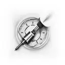 drilling tattoo design idea