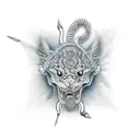 drilling tattoo design idea