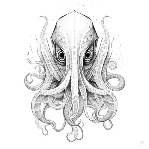squid tattoo design idea