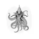 squid tattoo design idea