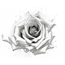 rose with virgo tattoo design idea