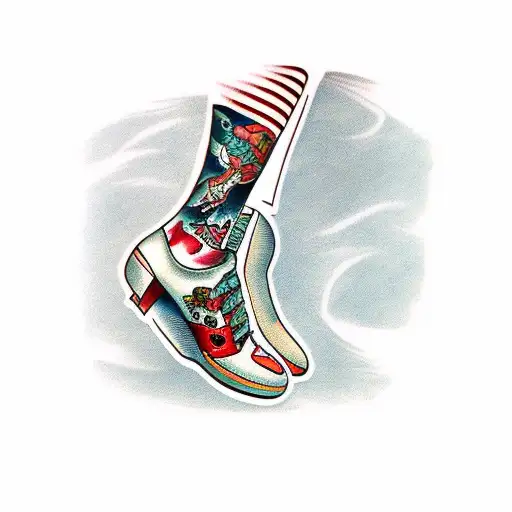 rockabilly leg large person tattoo design idea