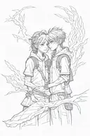 late little brother sister bond tattoo design idea