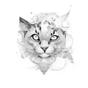 mother with elder son and younger daughter  tattoo design idea