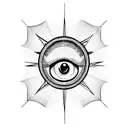 illuminati eye on spider tattoo design idea
