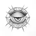 illuminati eye on spider tattoo design idea