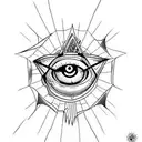 illuminati eye on spider tattoo design idea