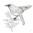 red wing blackbird tattoo design idea