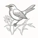 red wing blackbird tattoo design idea