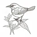 red wing blackbird tattoo design idea