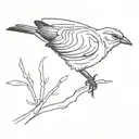 red wing blackbird tattoo design idea