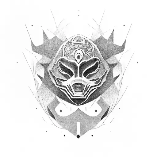 ronin 's mask tattoo design idea