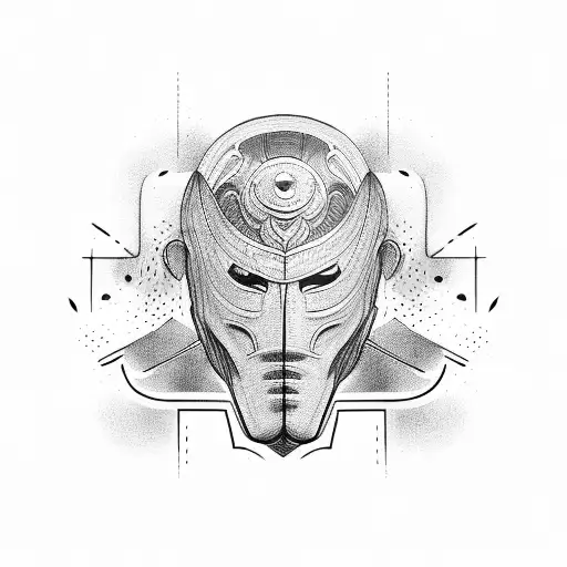ronin 's mask tattoo design idea