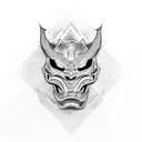 ronin 's mask tattoo design idea