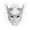 ronin 's mask tattoo design idea