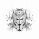 ronin 's mask tattoo design idea