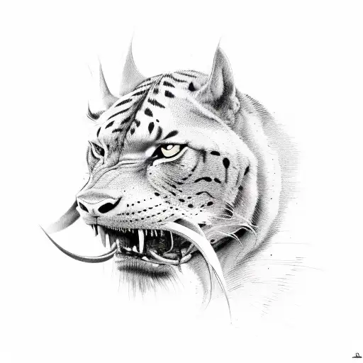 corpo di una pantera realistica, aggressiva e muscolosa che punta la preda tattoo design idea