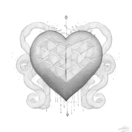 Crying Heart tattoo design idea