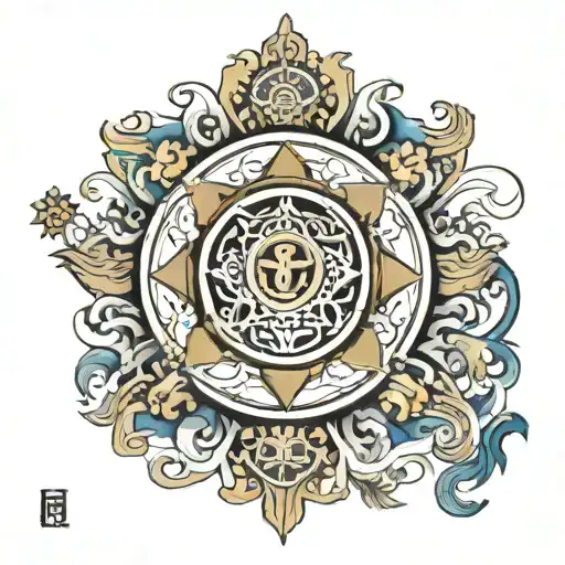Tibetan Uchen word for blessed   tattoo design idea
