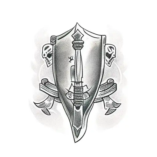 ancient german warrior axe tattoo design idea