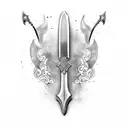 ancient german warrior axe tattoo design idea