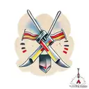 ancient german warrior axe tattoo design idea