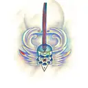 ancient german warrior axe tattoo design idea