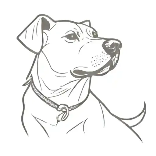 a dog with a bird in its mouth tattoo design idea