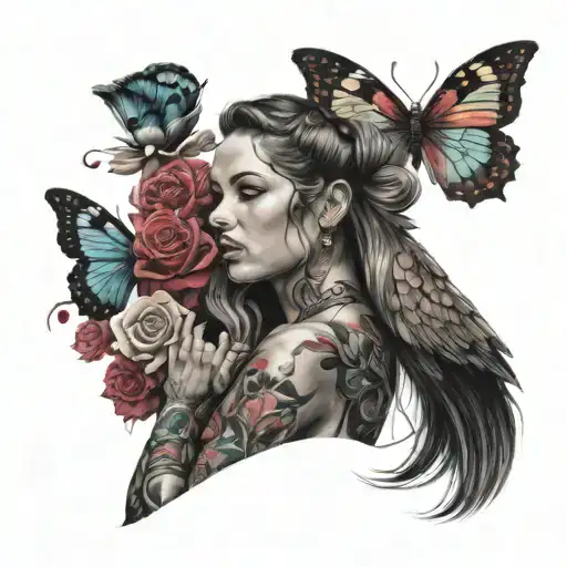 Lesbian tattoo design idea