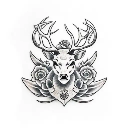 Antler tattoo, Antler tattoos, Deer tattoo designs