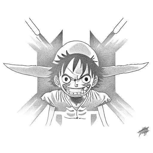 Luffy y toda la tripulación muguiwara tattoo design idea