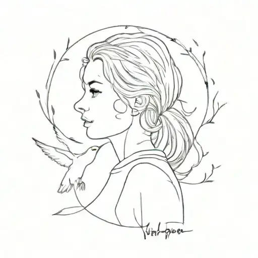 youll never walk alone girl looking for hope tattoo design idea
