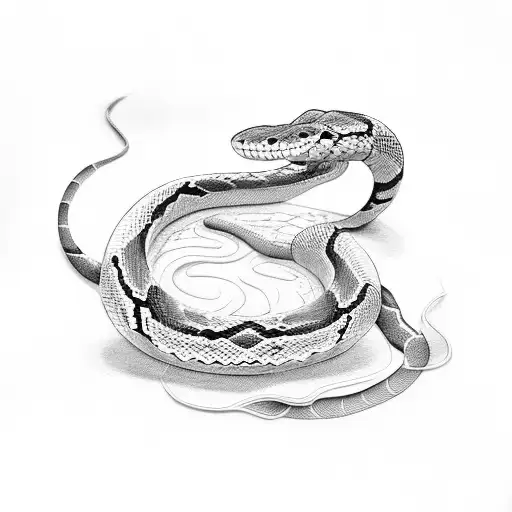 Snake skin tattoo design idea