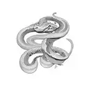 Snake skin tattoo design idea