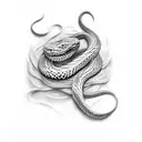 Snake skin tattoo design idea