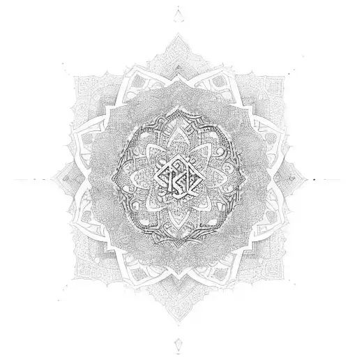 islamic art sleeve tattoo design idea