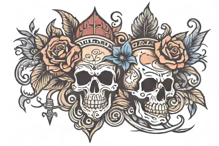 old school mafia design inspired tattoo design idea