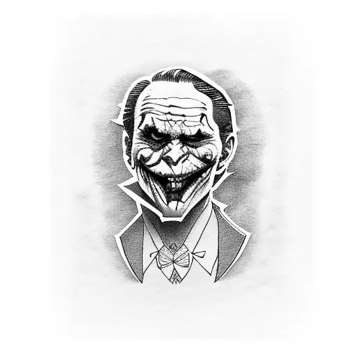 joker in card tattoo design idea