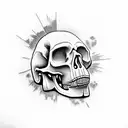 gorilla skull, serbian flag tattoo design idea