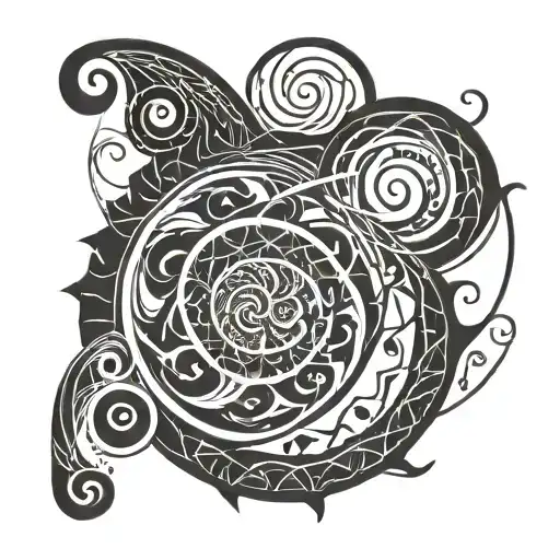 Fibonacci spiral tattoo design idea