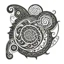 Fibonacci spiral tattoo design idea