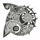 Fibonacci spiral tattoo design idea