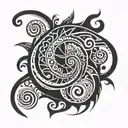 Fibonacci spiral tattoo design idea