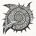 Fibonacci spiral tattoo design idea