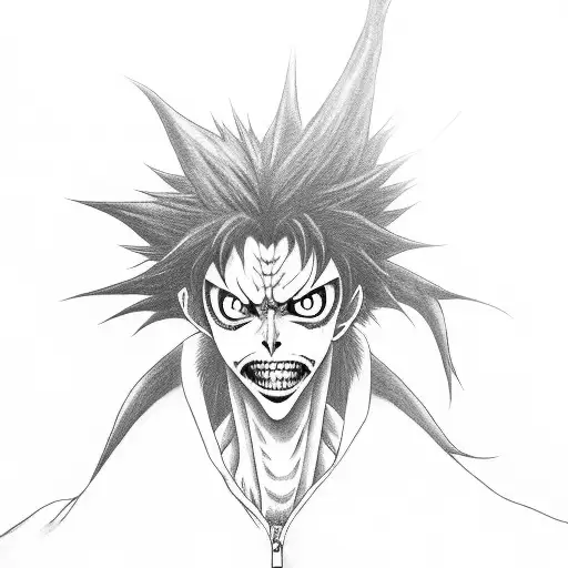 Ryuk full body from DeathNote tattoo design idea