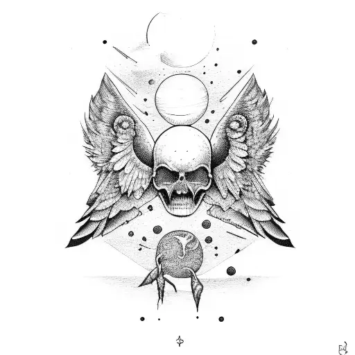 icarus falling  tattoo design idea