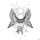 icarus falling  tattoo design idea