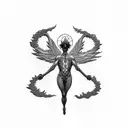 icarus falling  tattoo design idea