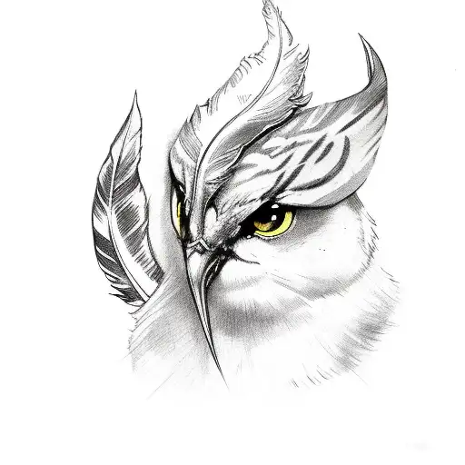 arrow and feather tattoo design idea